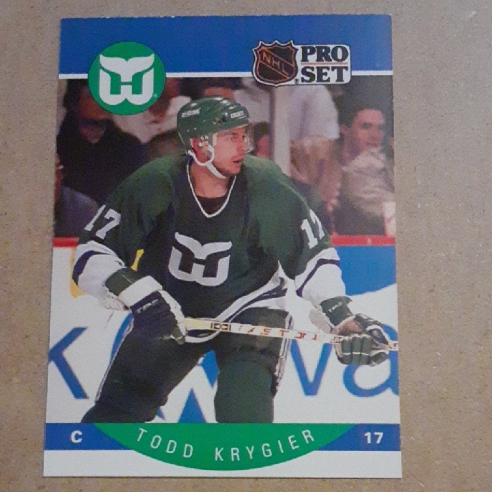 Pro Set Todd Krygier Whalers Hockey Rookie Cards